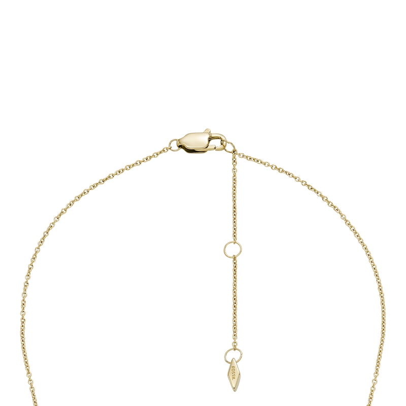 Main Image 4 of Fossil Drew Gold Tone Stainless Steel Pendant Necklace