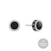 Thumbnail Image 0 of Farah Men's Stainless Steel & Black Enamel Stud Earrings