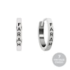 Thumbnail Image 0 of Farah Men's Stainless Steel Logo Huggie Hoop Earrings