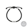 Thumbnail Image 1 of Farah Men's Black Plaited Leather Friendship Bracelet