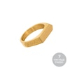 Thumbnail Image 0 of Farah Men's Gold Tone Steel Laser Etched Logo Ring (Size R)