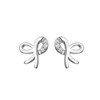 Thumbnail Image 1 of Hot Diamonds Rhodium Plated Sterling Silver Diamond Ribbon Earrings