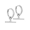 Thumbnail Image 0 of Hot Diamonds Sterling Silver Diamond T-Bar Hoop Earrings