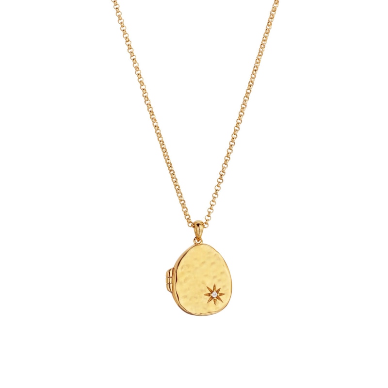 Main Image 1 of Hot Diamonds X Jac Jossa Lunar Gold Plated Diamond Locket