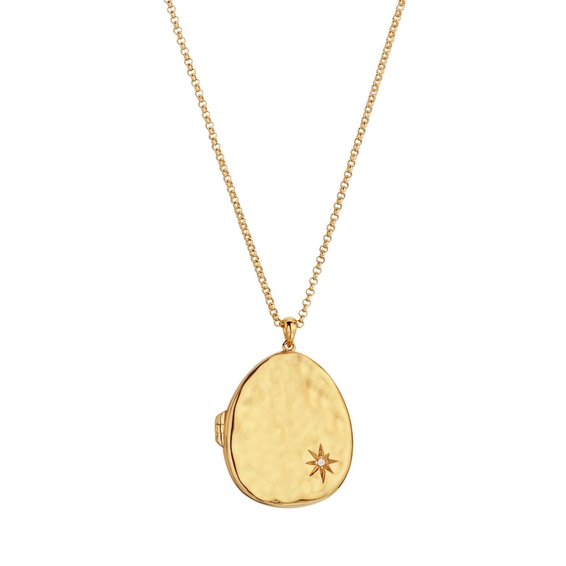 Hot Diamonds X Jac Jossa Lunar 18ct Gold Plated Large Locket | H.Samuel