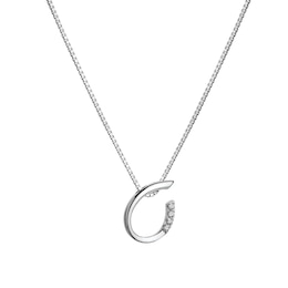 Hot Diamonds Rhodium Plated Sterling Silver Diamond Teardrop Pendant