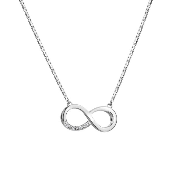 Hot Diamonds Rhodium Plated Sterling Silver Diamond Infinity