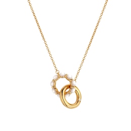 Hot Diamonds X Jac Jossa Calm 18ct Gold Plated MOP Necklace