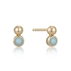 Thumbnail Image 0 of Ania Haie 14ct Gold Plated Silver Amazonite Orb Earrings