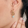 Thumbnail Image 1 of Ania Haie 14ct Gold Plated Silver Amazonite Hoop Earrings