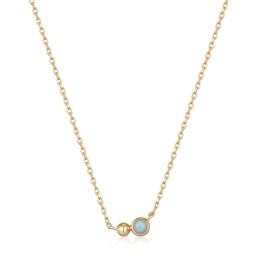Ania Haie 14ct Gold Plated Sterling Silver Amazonite Orb Necklace