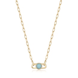 Ania Haie 14ct Gold Plated Sterling Silver Amazonite Link Necklace