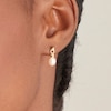 Ania Haie 14ct Gold Silver Pearl Drop Stud Earrings | H.Samuel