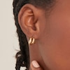 Thumbnail Image 2 of Ania Haie 14ct Gold Plated Sterling Silver Wave Double Hoop Earrings