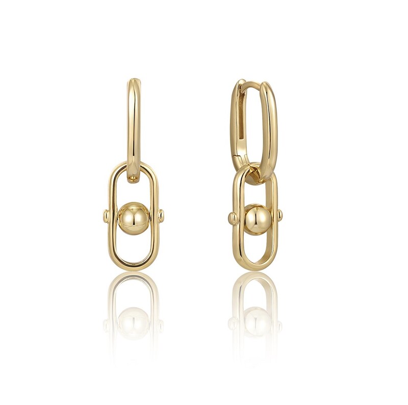 Ania Haie Orb Yellow Gold Tone Earrings