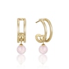 Thumbnail Image 1 of Ania Haie 14ct Gold Plated Sterling Silver Rose Quartz Hoop Earrings