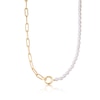 Ania Haie 14ct Gold Plated Pearl Chain Link Necklace