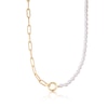 Thumbnail Image 1 of Ania Haie 14ct Gold Plated Pearl Chain Link Necklace