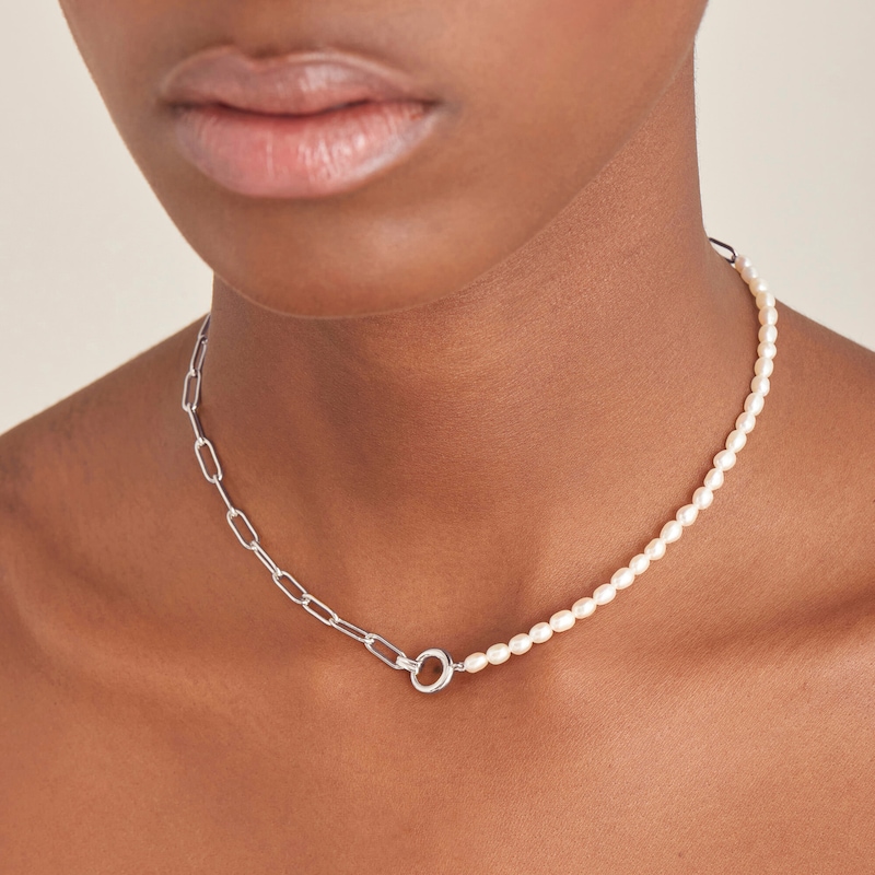 Ania Haie Sterling Silver Pearl Necklace