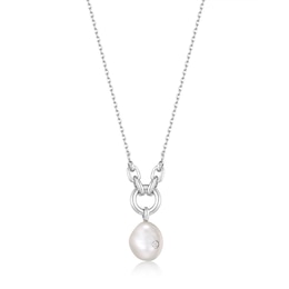 Ania Haie Sterling Silver Pearl & CZ Pendant Necklace