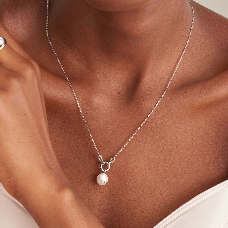 Main Image 2 of Ania Haie Sterling Silver Pearl & CZ Pendant Necklace