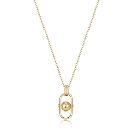 Ania Haie Orb Yellow Gold Tone Pendant Necklace
