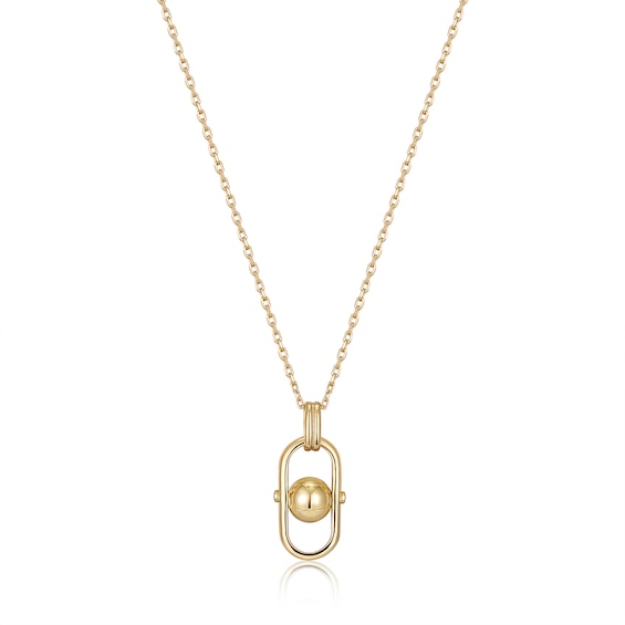 Ania Haie Orb Yellow Gold Tone Pendant Necklace