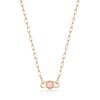 Thumbnail Image 1 of Ania Haie 14ct Gold Plated Sterling Silver Rose Quartz Link Necklace