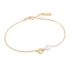 Thumbnail Image 0 of Ania Haie 14ct Gold Plated Silver Pearl Chain Bracelet