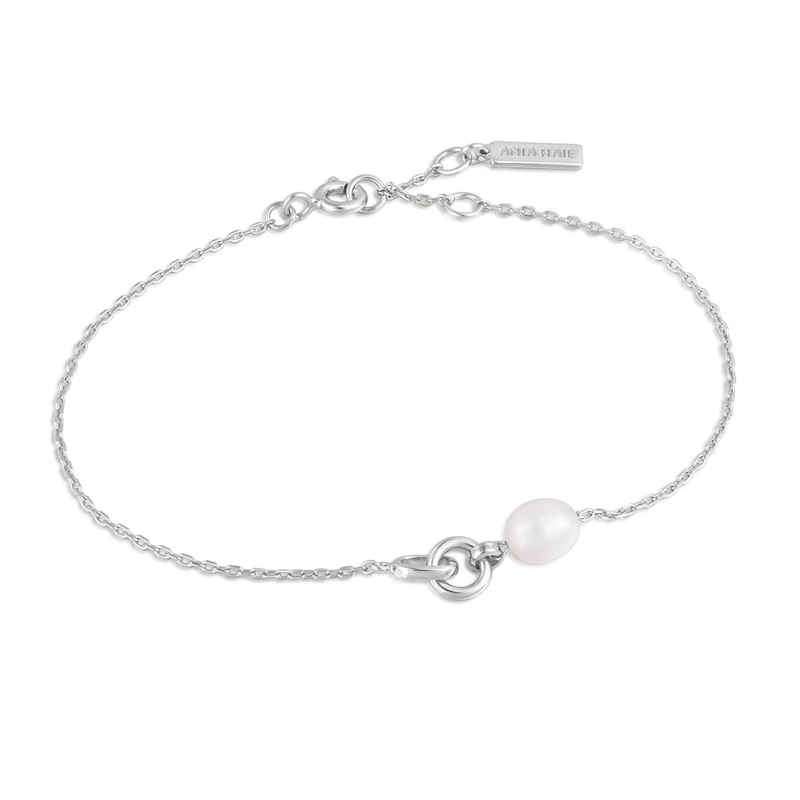 Main Image 1 of Ania Haie Sterling Silver Pearl Chain Bracelet