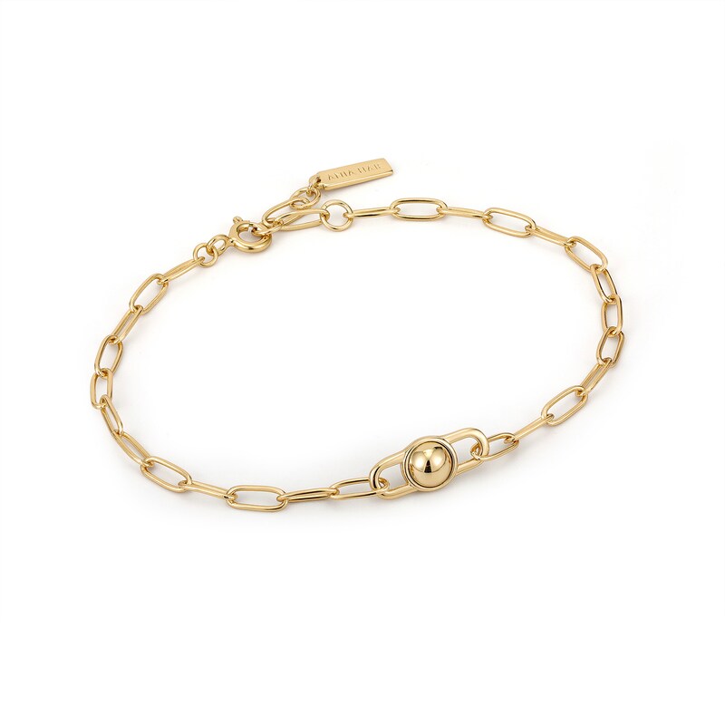 Main Image 1 of Ania Haie Orb Yellow Gold Tone Chunky Bracelet