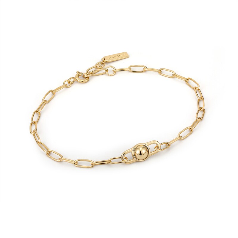 Ania Haie Orb Yellow Gold Tone Chunky Bracelet