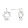 Thumbnail Image 0 of Silver Cultured Freshwater Pearl Chain Circle Drop Earrings