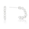 Thumbnail Image 1 of Sterling Silver Cultured Freshwater Pearl Half Hoop Earrings