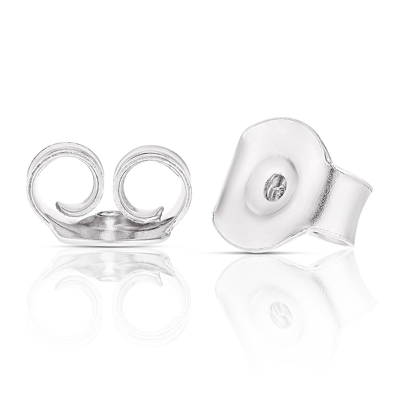 Sterling Silver Cultured Freshwater Pearl Half Hoop Earrings