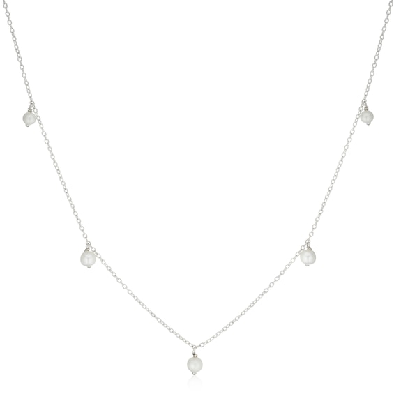 Sterling Silver Cultured Freshwater Pearl Drop Necklace