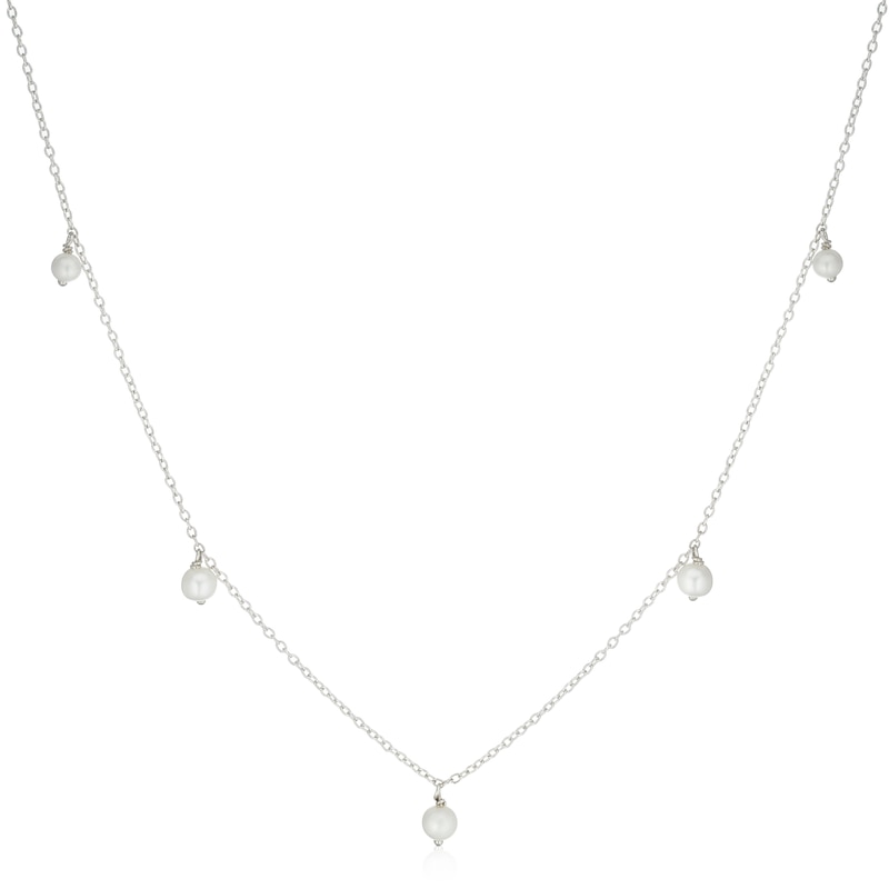 Sterling Silver Cultured Freshwater Pearl Drop Necklace