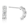 Thumbnail Image 1 of Sterling Silver Cubic Zirconia Curve Stud Earrings