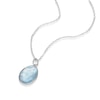 Thumbnail Image 2 of Sterling Silver Faceted Blue Shell & Crystal Oval Pendant