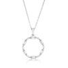 Thumbnail Image 1 of Sterling Silver Cubic Zirconia Baguette Cut Round Pendant