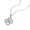 Thumbnail Image 2 of Sterling Silver Cubic Zirconia Quatrefoil Pendant