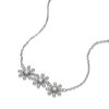 Thumbnail Image 2 of Sterling Silver Cubic Zirconia Triple Daisy Necklace