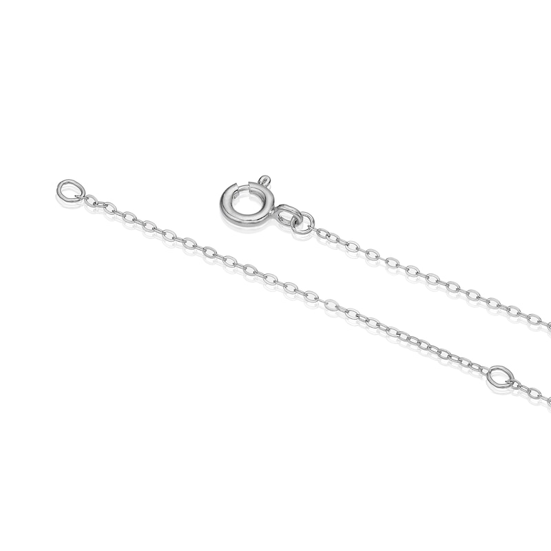 Main Image 3 of Sterling Silver Cubic Zirconia Triple Daisy Necklace