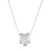Thumbnail Image 1 of Sterling Silver Cubic Zirconia 3 Ring Necklace