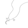 Thumbnail Image 2 of Sterling Silver Cubic Zirconia Moon & Star Necklace