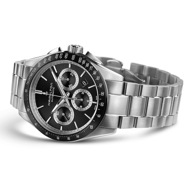 Main Image 2 of Hamilton Jazzmaster Performer Black Chrono Dial Stainless Steel Bracelet Watch