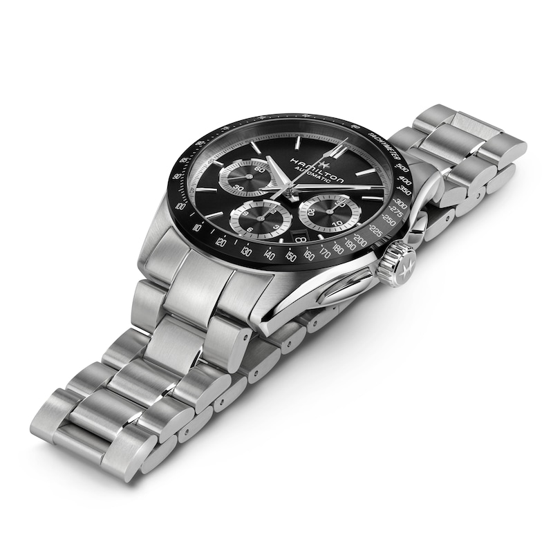 Main Image 3 of Hamilton Jazzmaster Performer Black Chrono Dial Stainless Steel Bracelet Watch