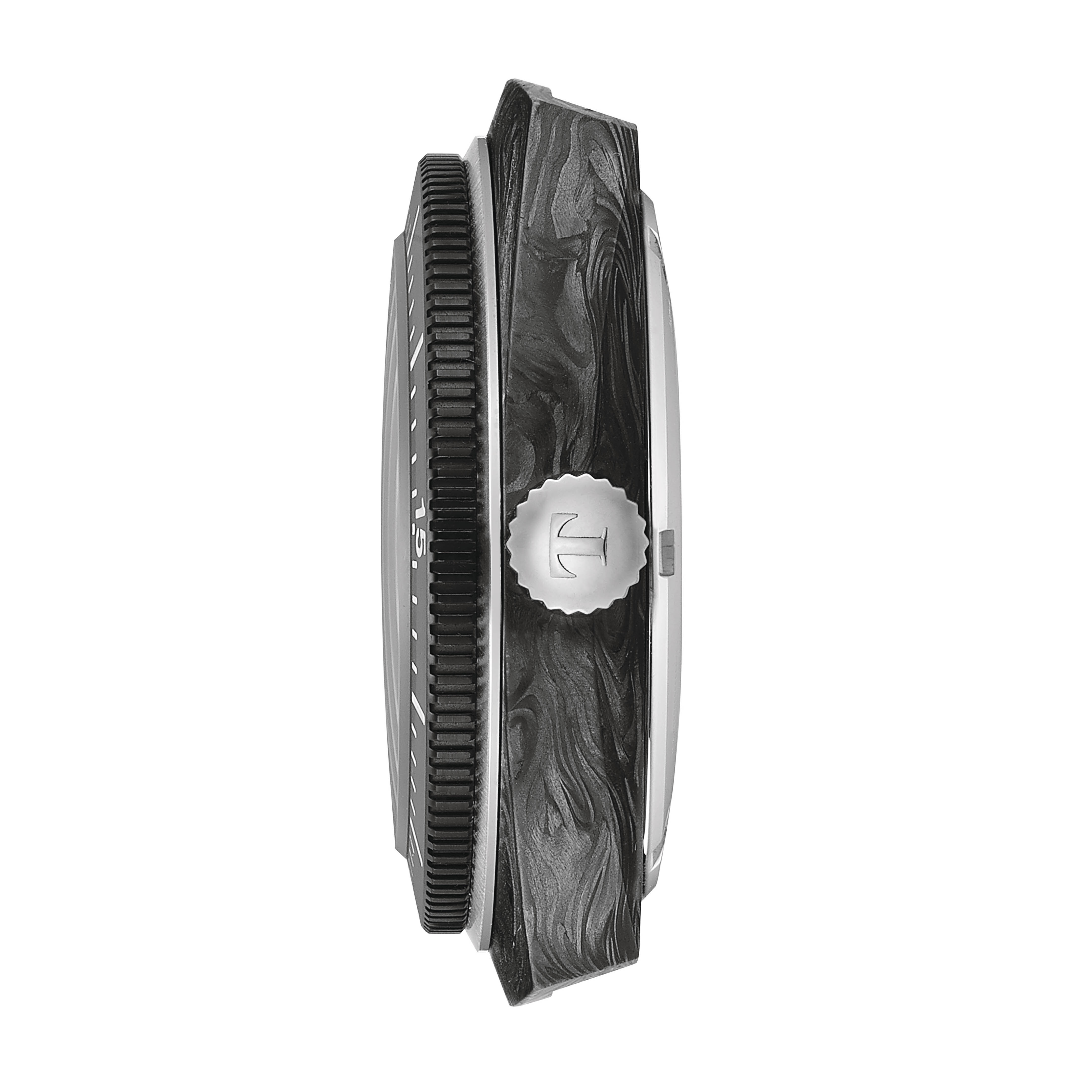 Thumbnail Image 2 of Tissot Sideral S Men's Black Dial Red Rubber Strap Watch