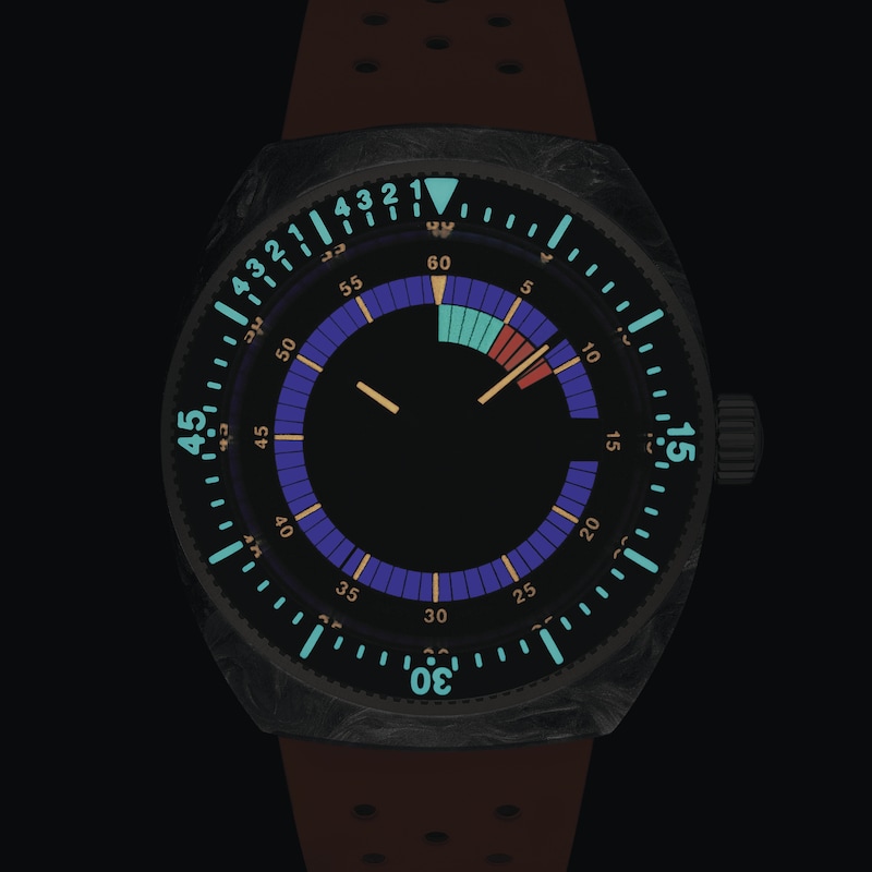Main Image 4 of Tissot Sideral S Men's Black Dial Red Rubber Strap Watch
