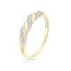 Thumbnail Image 2 of 9ct Yellow Gold 0.06ct Diamond Twist Eternity Ring